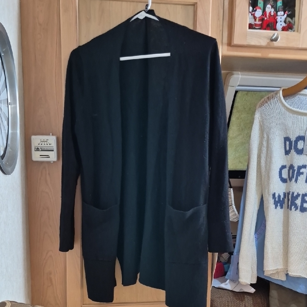 Quince Classic Black Cardigan